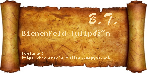 Bienenfeld Tulipán névjegykártya